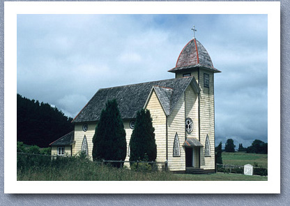 Shingle church, La Poza, Lago Llanquihue